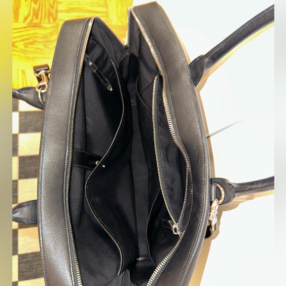 Saint Laurent black leather men’s briefcase. Wear with handle or cross body. - Picture 5 of 11